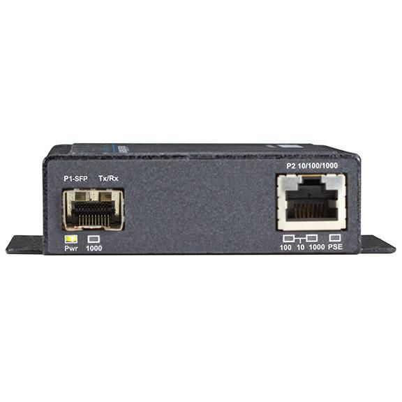 Black Box PoE Industrial Gigabit Ethernet Media Converter - W126133941