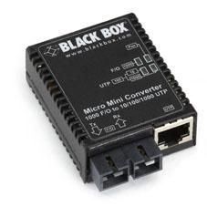 Black Box 10/100/1000-Mbps Copper to 1000-Mbps Duplex Fiber, Multimode, 850-nm, 0.5 km, SC - W126134243