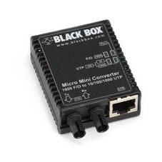 Black Box 10/100/1000Mbps Copper to 1000 Mbps Duplex Fiber, Single-mode, 1310-nm, 12 km, ST - W126134247