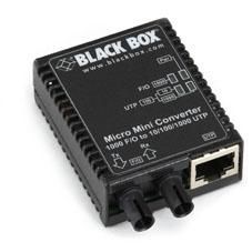 Black Box 10/100/1000 Mbps Copper to 1000 Mbps Duplex Fiber, Multimode, 850 nm, 0.5 km, ST - W126134239