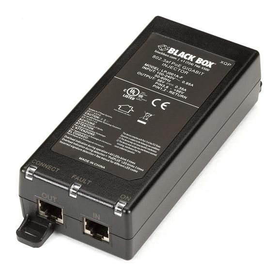 Black Box 802.3af PoE Gigabit Injector, 1-Port - W126134402