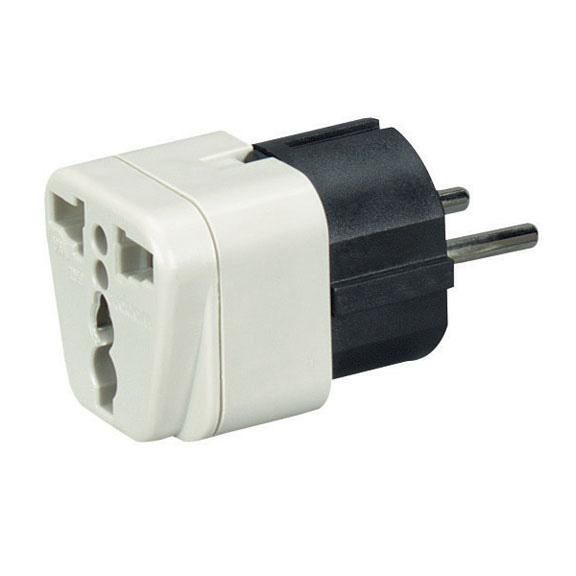 Black Box Power Plug Adapter - US to Europe, Middle East, Africa, Asia, & South America - W126134451