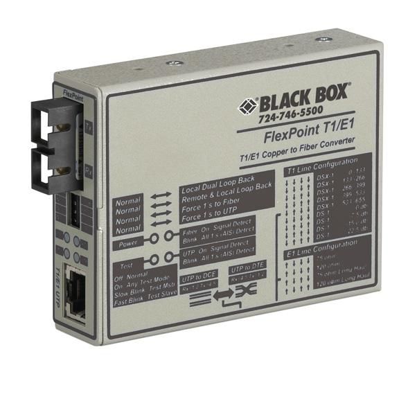 Black Box FlexPoint T1/E1 to Fiber Line Driver, Multimode, 5 km, SC - W126134567