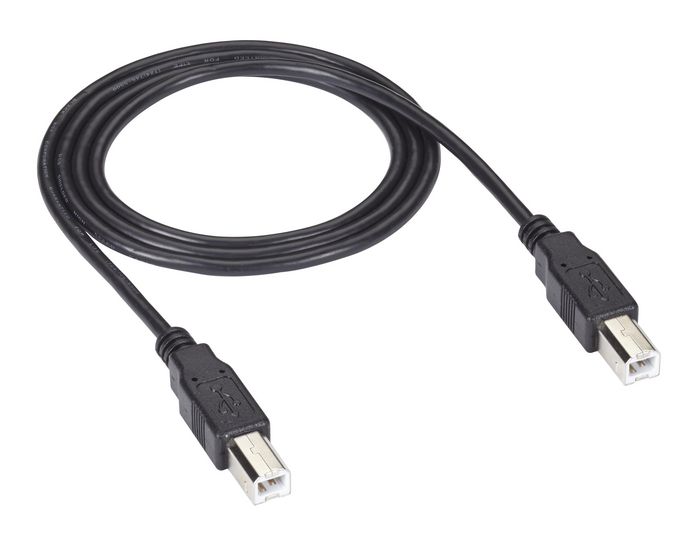 USB08-0016, Black Box USB 2.0 Cable - Type B Male To Type B Male, Black ...