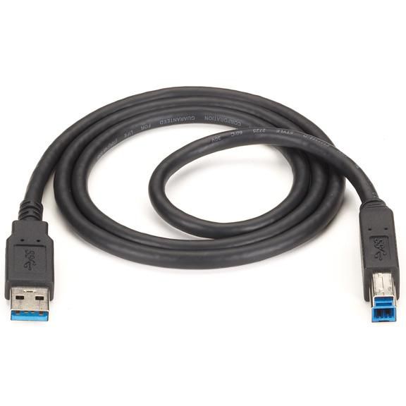 Black Box USB 3.0 Cable - Type A Male to Type B Male, Black, 10-ft. - W126135495