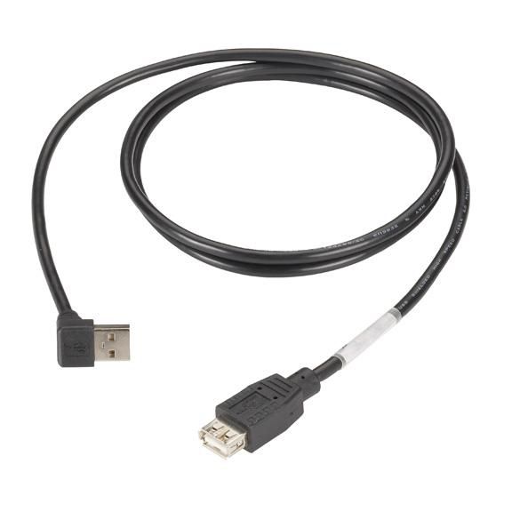 Black Box USB 2.0 Cable - Type A Male (Right Angle) to Type A Female, 1.2m - W126135517