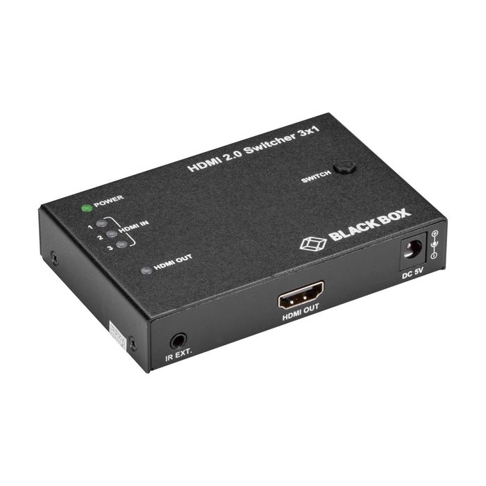 Black Box 4K60, 18 Gbps, HDCP 2.2, HDMI 2.0, IR, 100x19.5x66.2 mm - W126135642