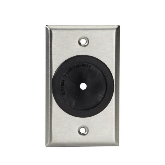 Black Box A/V Stainless Wallplate, 0.25" - 1.75" hole - W126135757