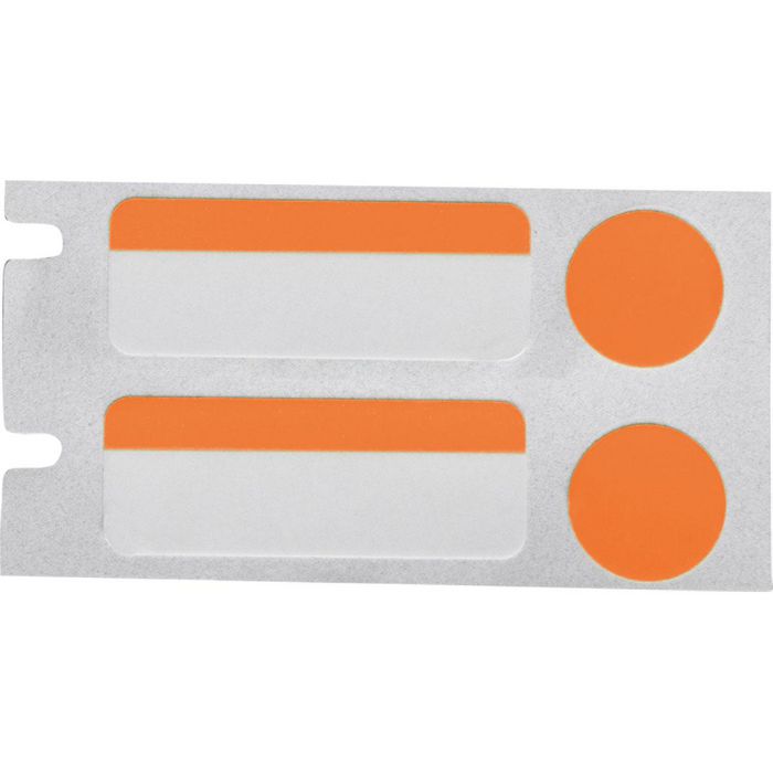 Brady Color Polyester Vial and Tube Labels, 500 Labels, Gloss, Orange/White - W126058315