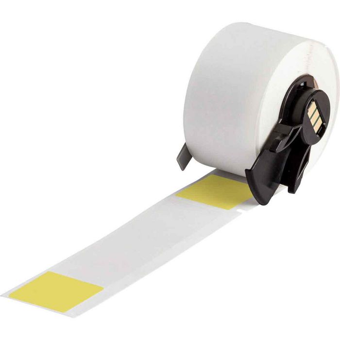 Brady BMP61 M611 TLS2200 Self-laminating Vinyl Wire and Cable Labels, 25.4 x 101.6 mm, 100 Label(s)/Roll, Yellow/Transparent - W126058569