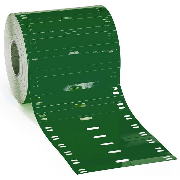 Brady 25 mm Small Core Polyester Tags, 75 x 10 mm, 1000 Tags, Gloss, Green - W126061584