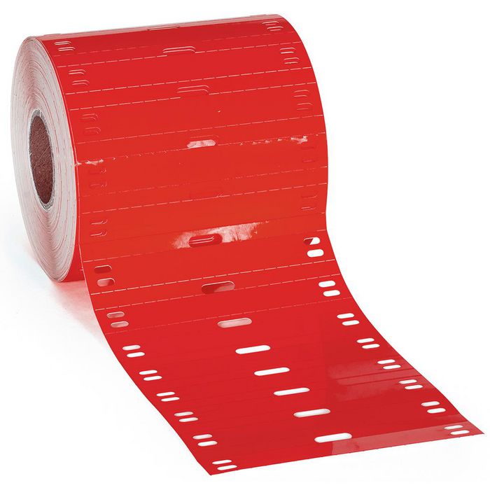 Brady 25 mm Small Core Polyester Tags, 75 x 10 mm, 1000 Tags, Gloss, Red - W126061585