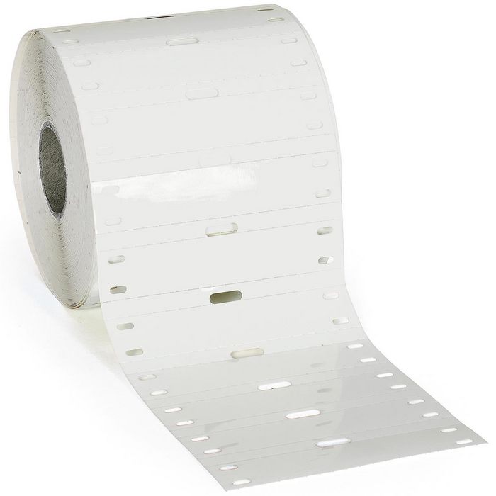 Brady 25 mm Small Core Polyester Tags, 1000 Tags, Gloss, White - W126061589