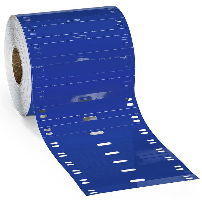 Brady 25 mm Small Core Polyester Tags, 75 x 10 mm, 1000 Tags, Gloss, Blue - W126061588