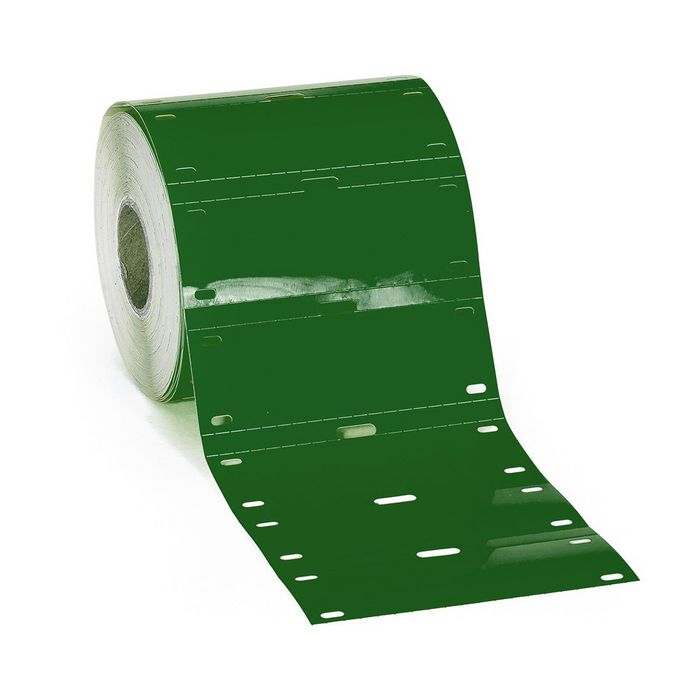 Brady 25 mm Small Core Polyester Tags, 500 Tags, Gloss, Green - W126061598