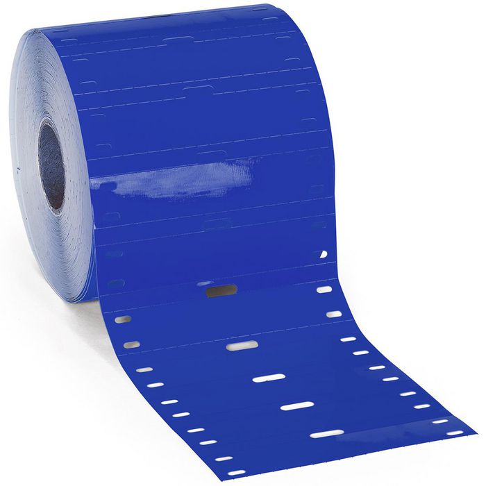 Brady 25 mm Small Core Polyester Tags, 1000 Tags, Gloss, Blue - W126061595