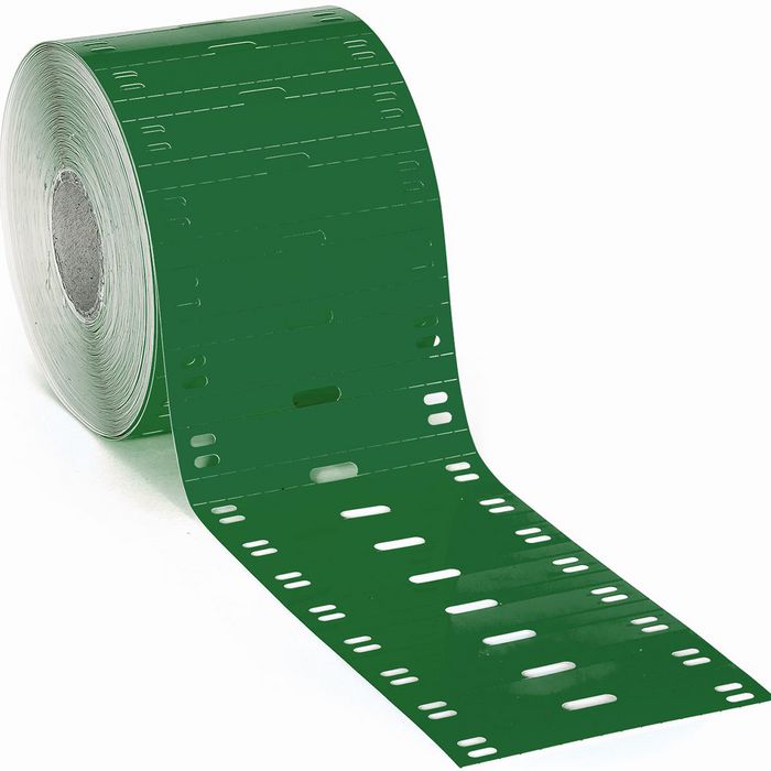 Brady 25 mm Small Core Polyester Tags, 60 x 10 mm, 1000 Tags, Gloss, Green - W126061711