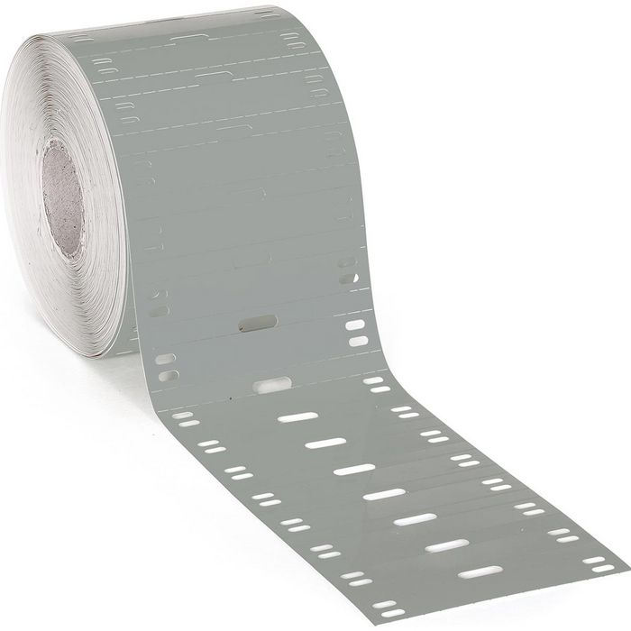 Brady 25 mm Small Core Polyester Tags, 60 x 10 mm, 1000 Tags, Gloss, Silver - W126061713