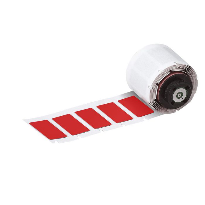 Brady Polyethylene Foam Laminate Polyester, 18 x 27mm, 150 Label(s)/Roll, Red - W126058376