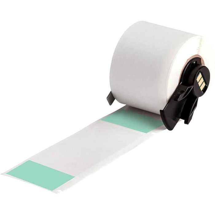 Brady Self-laminating Vinyl Wire and Cable Labels, 38.1 x 101.6mm, 100 Label(s)/Roll, Green/Transparent - W126059264