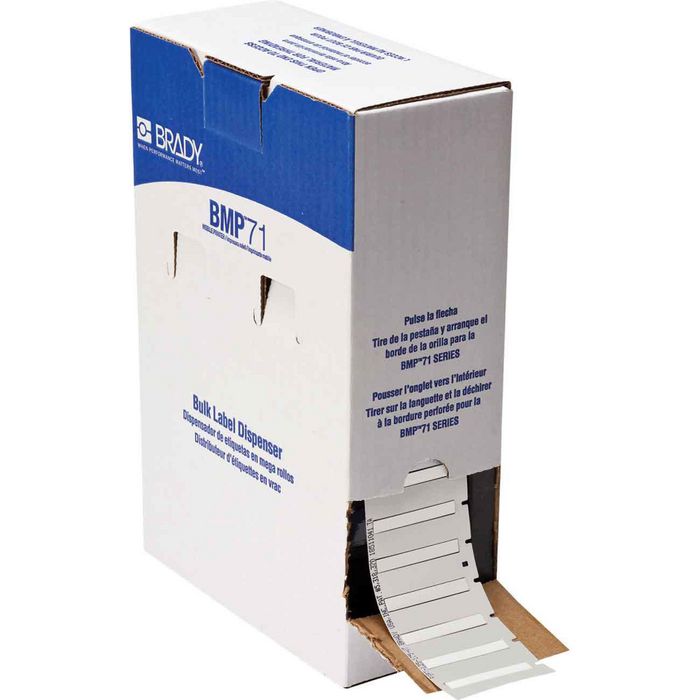 Brady 1000 Sleeve(s) / Box, Polyolefin, White, Matt, 44.83 x 6 mm - W126063760