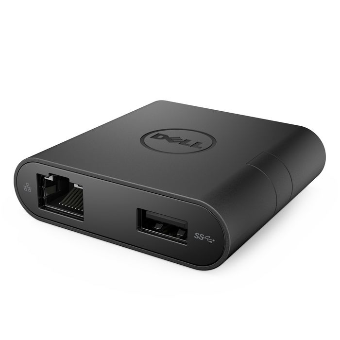 Dell External video adapter, USB-C/VGA/ USB 3.0 /Network / HDMI, Black - W124620991