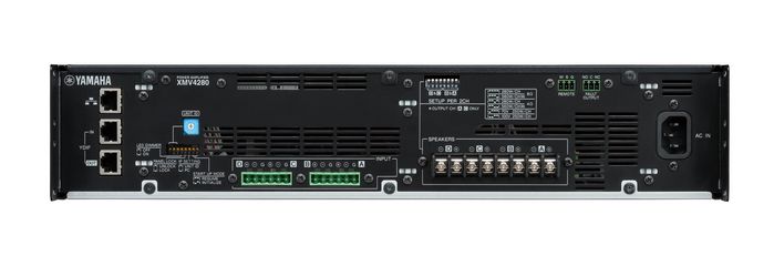 Yamaha XMV4280, 4 channel, 4x 280W, SNR 100 dB, 0.2% THD+N, 3x Euroblock, 3x RJ-45, 480x88x422 mm - W126152791