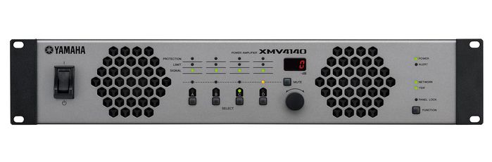 Yamaha XMV4140, 4 channel, 4x 140W, SNR 100 dB, 0.2% THD+N, 3x Euroblock, 3x RJ-45, 480x88x422 mm - W126152790