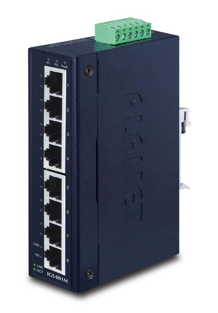 Planet 8-Port 10/100/1000Mbps Managed Industrial Ethernet Switch - W124756645