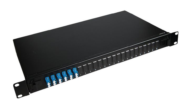 Lanview 24-Port Fibre patch panel mounted with 6 x LC duplex Single Mode connectors - W125944849