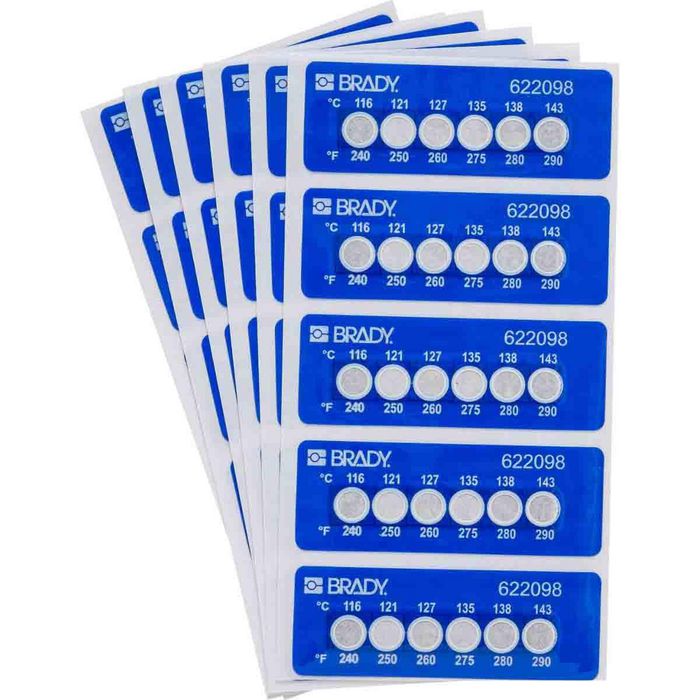 Brady Temperature Indicating 6 Level Labels, 30 Label(s) / Pack - W126056803