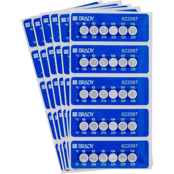 Brady Temperature Indicating 6 Level Labels, 30 Label(s) / Pack - W126061190