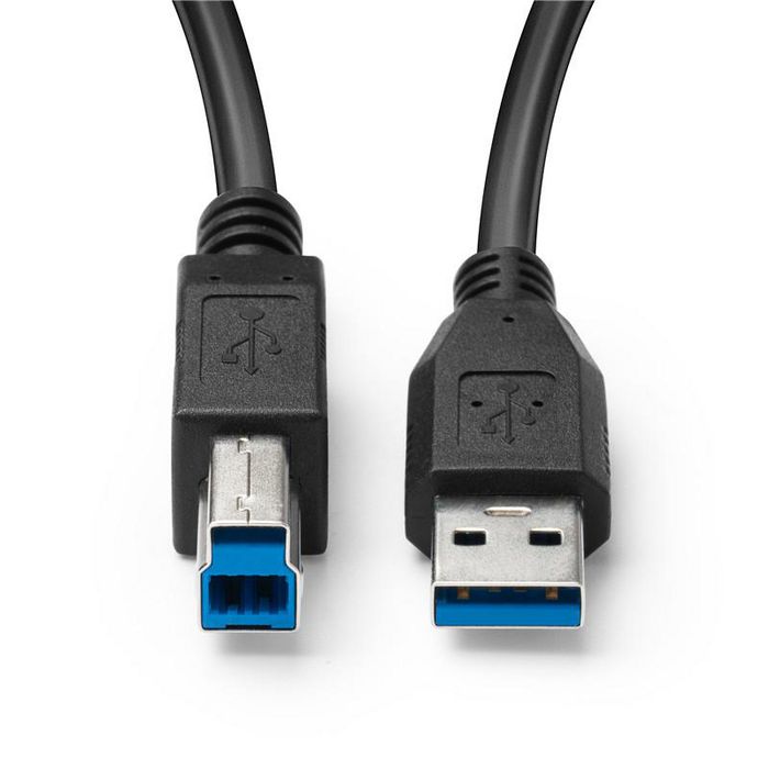 MicroConnect USB 3.0, A-B, 2m, M-M, Black - W124377205