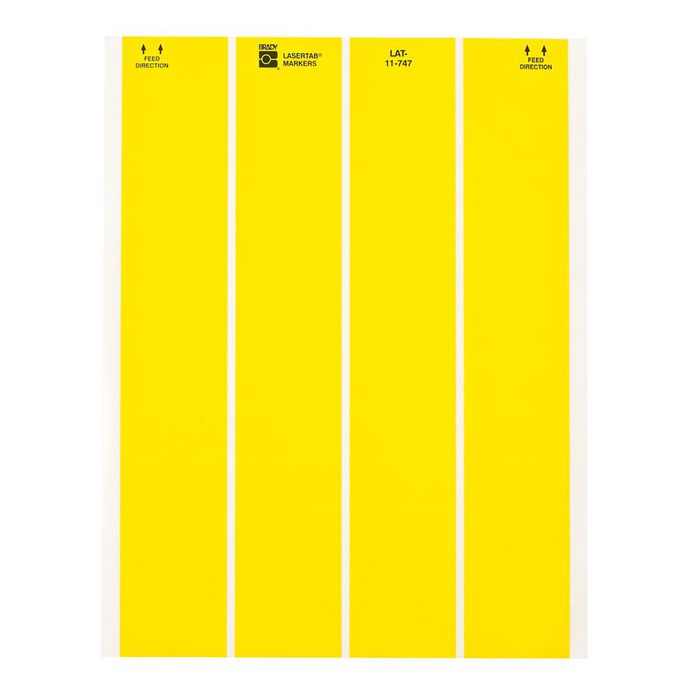 Brady LaserTab Series Polyester Labels, 50 sheets - W126062814