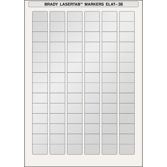 Brady LaserTab Polyester Labels A4 Sheets - W126062090