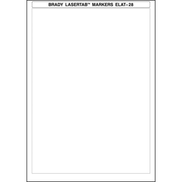 Brady LaserTab Polyester Labels A4 Sheets - W126062274
