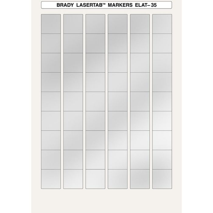 Brady LaserTab Polyester Labels A4 Sheets - W126062625