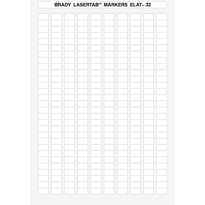 Brady LaserTab Polyester Labels A4 Sheets - W126062636