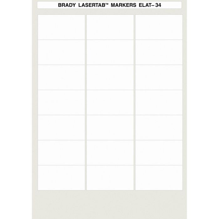 Brady LaserTab Polyester Labels A4 Sheets - W126063057