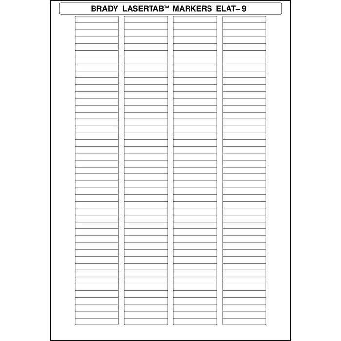 Brady LaserTab Polyester Labels A4 Sheets - W126063584