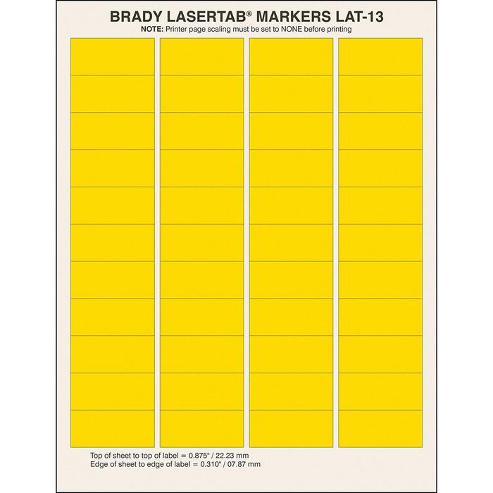 Brady LaserTab Polyester Labels A4 Sheets - W126063617