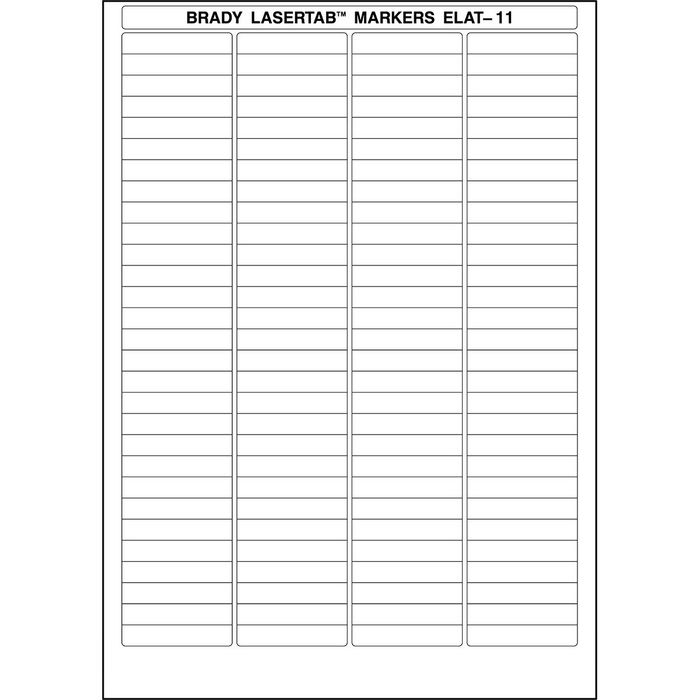 Brady LaserTab Polyester Labels A4 Sheets - W126064353