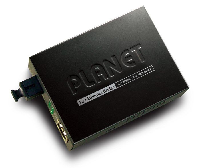 Planet 10/100BASE-TX to 100BASE-FX (MT-RJ, MM) Bridge Media Converter, 2km - W124554278