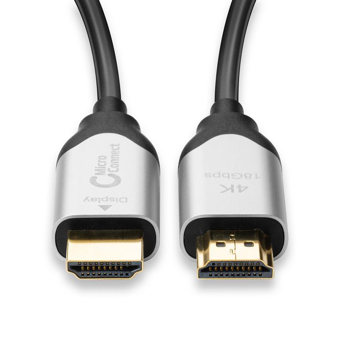 MicroConnect HDMI - HDMI, M/M, HDMI 2.0, 4K, 60Hz, 18 Gbps, HDCP 2.2, 15 m - W125322706