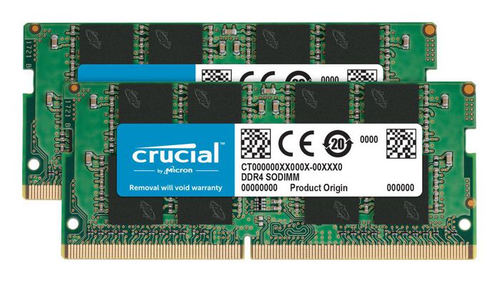 Crucial 32GB Kit (2 x 16GB) DDR4-2666 SODIMM, CL19, 1.2V - W125864796