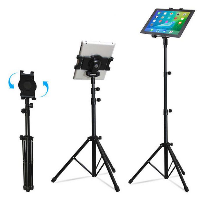 CoreParts Tripod Stand for tablets, Compatible with up to 37cm Universal Tripod Stand for 24cm to 37cm Tablet Multi-Direction - Height: 55cm-150cm, can support a weight of up to 1.2kg - W125163692