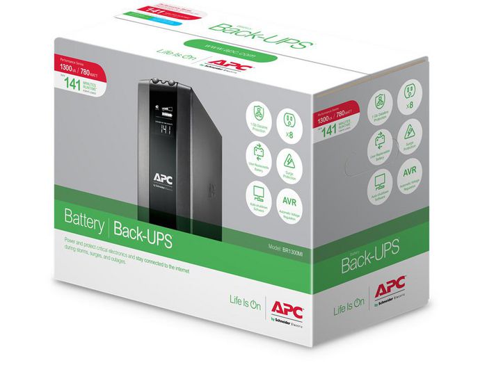 APC Back UPS Pro BR 1300VA, 8 Outlets, AVR, LCD Interface - W126177121