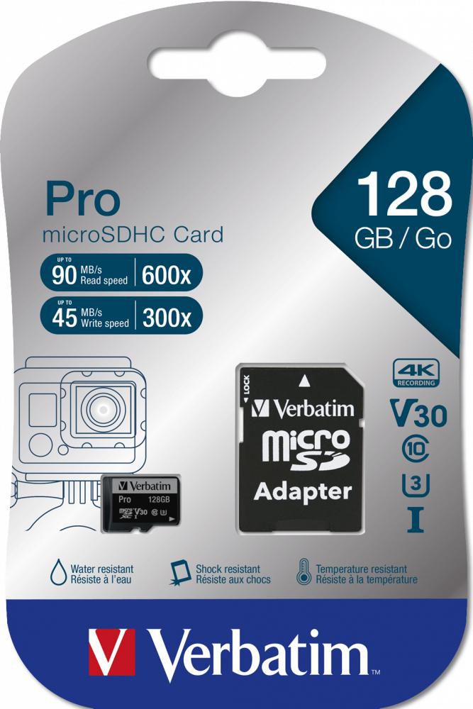 Verbatim Pro U3 128GB Micro SDXC Card - W126181777