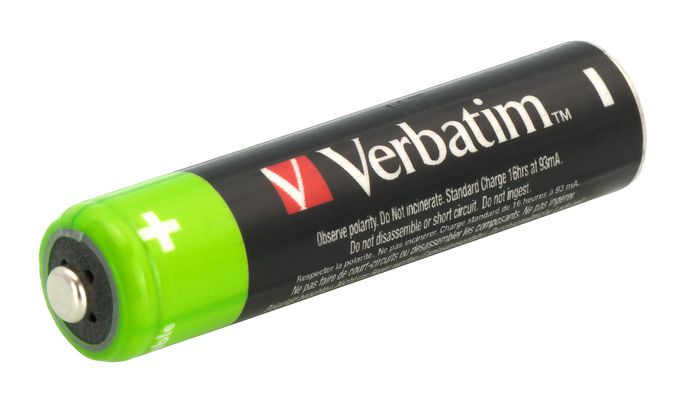 Verbatim AAA Premium Rechargeable Batteries HR03, 950mAh, 1.2V, NiMH - W126181780