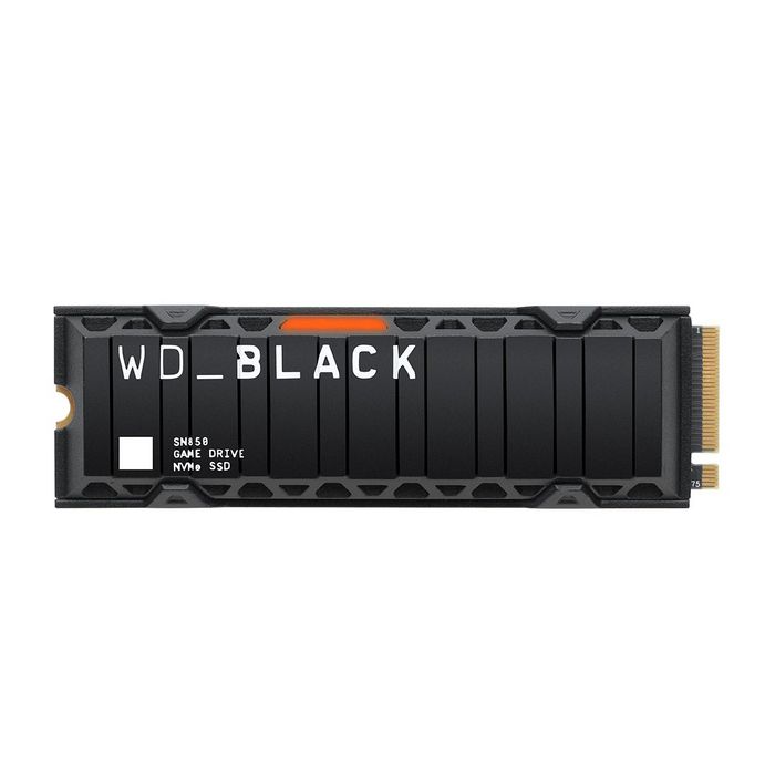 Western Digital 500GB, PCIe Gen4 x4, Read 7000MB/s, Write 4100MB/s, With Heatsink, Black - W126182558